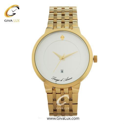 ساعت مچی اورجینال مردانه LdA | لوئیجی د آنا | Luigi d'Ana طلایی | طلایی| سفید| کد رفرنس 2358